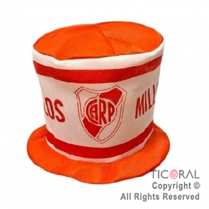 SOMBRERO GALERA FUTBOL ESCUDO RIVER x 5 UNIDADES